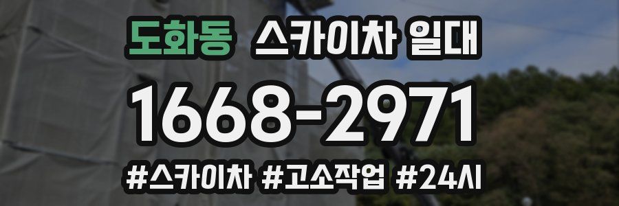 도화동 스카이차 일대