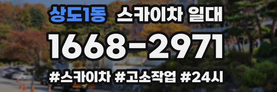상도1동 스카이차 일대