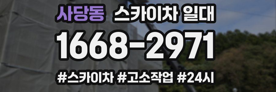 사당동 스카이차 일대