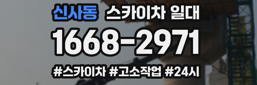 신사동 스카이차 일대