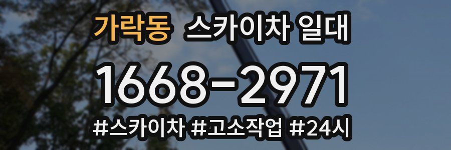 가락동 스카이차 일대