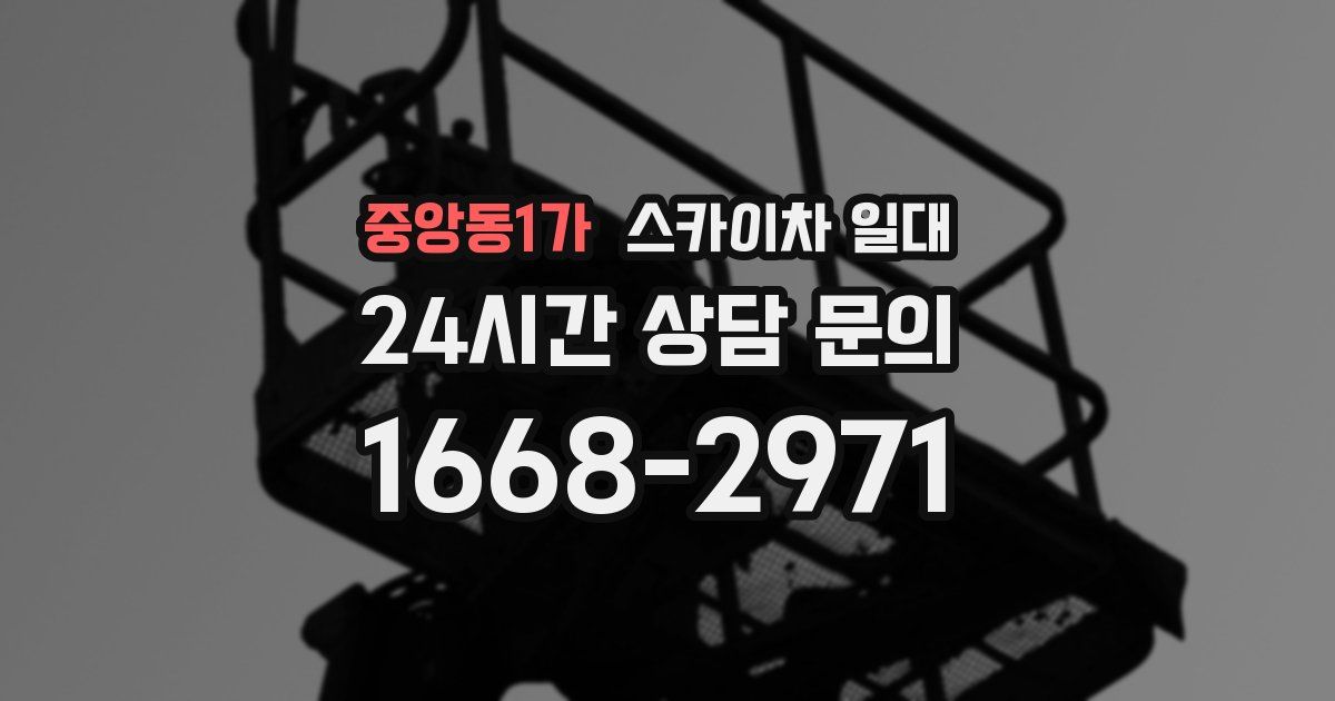 중앙동1가 스카이차 일대