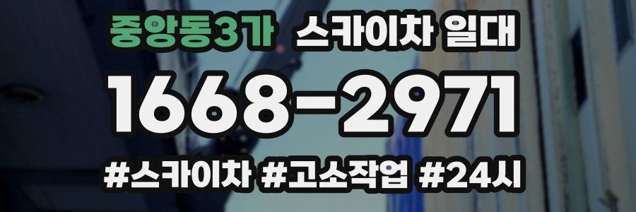중앙동3가 스카이차 일대