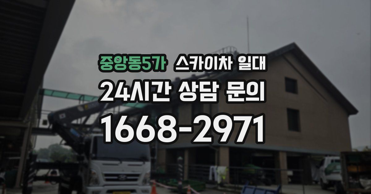 중앙동5가 스카이차 일대