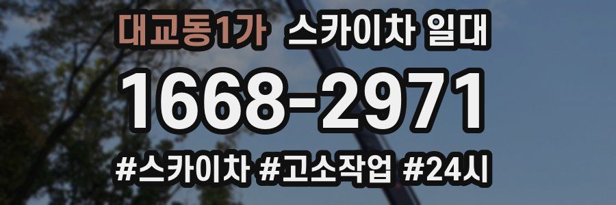 대교동1가 스카이차 일대