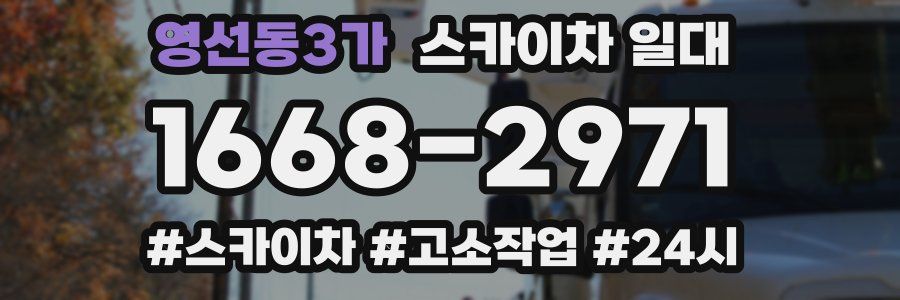 영선동3가 스카이차 일대