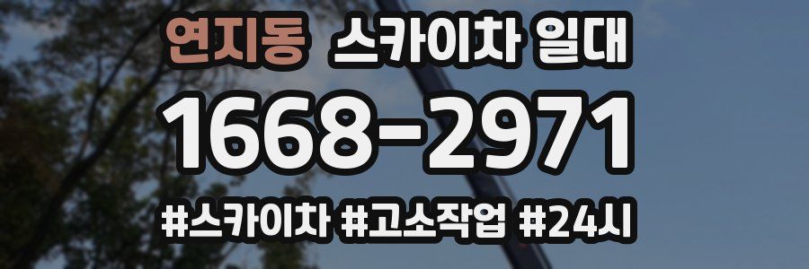 연지동 스카이차 일대