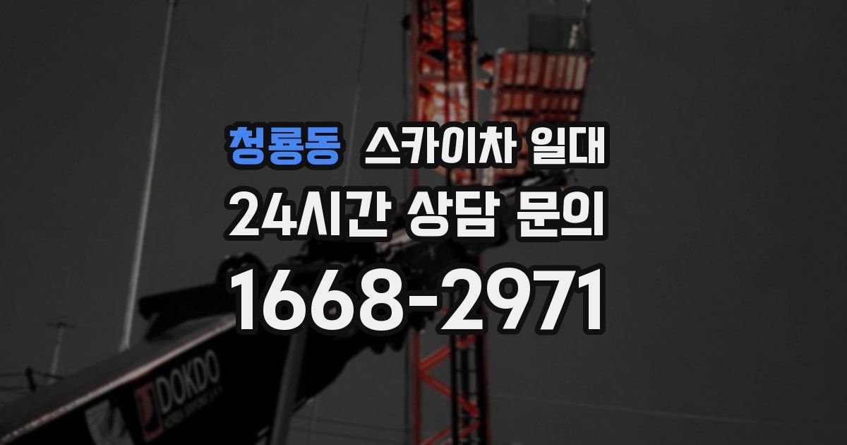 청룡동 스카이차 일대