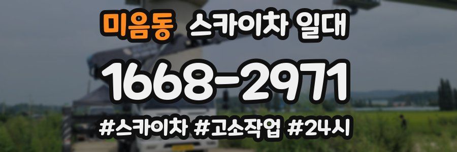 미음동 스카이차 일대