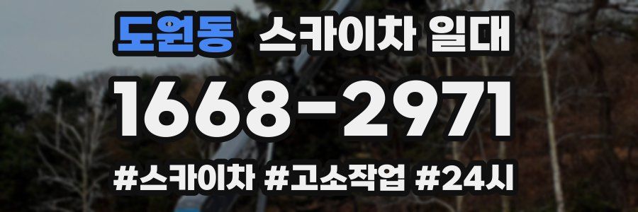 도원동 스카이차 일대