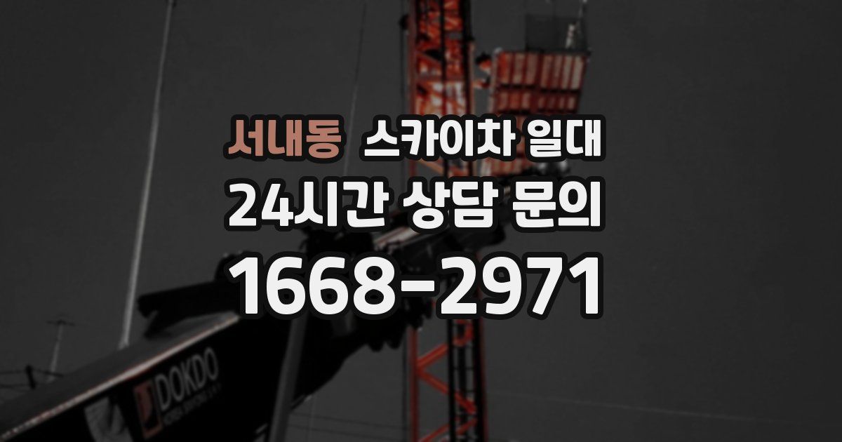 서내동 스카이차 일대