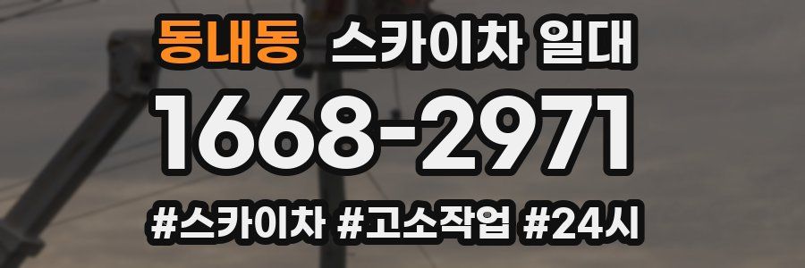 동내동 스카이차 일대