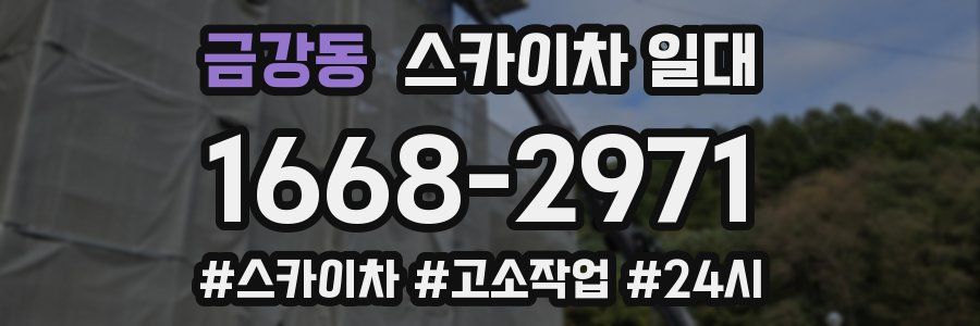 금강동 스카이차 일대