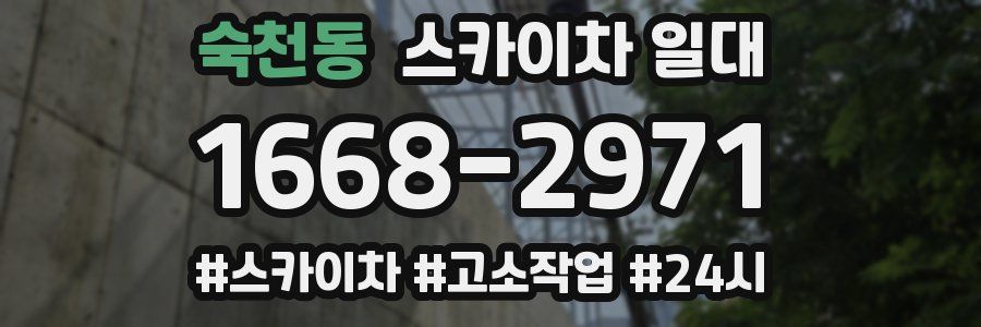 숙천동 스카이차 일대