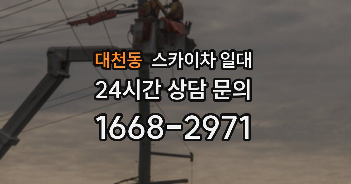 대천동 스카이차 일대