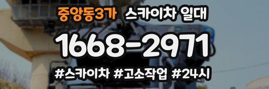 중앙동3가 스카이차 일대