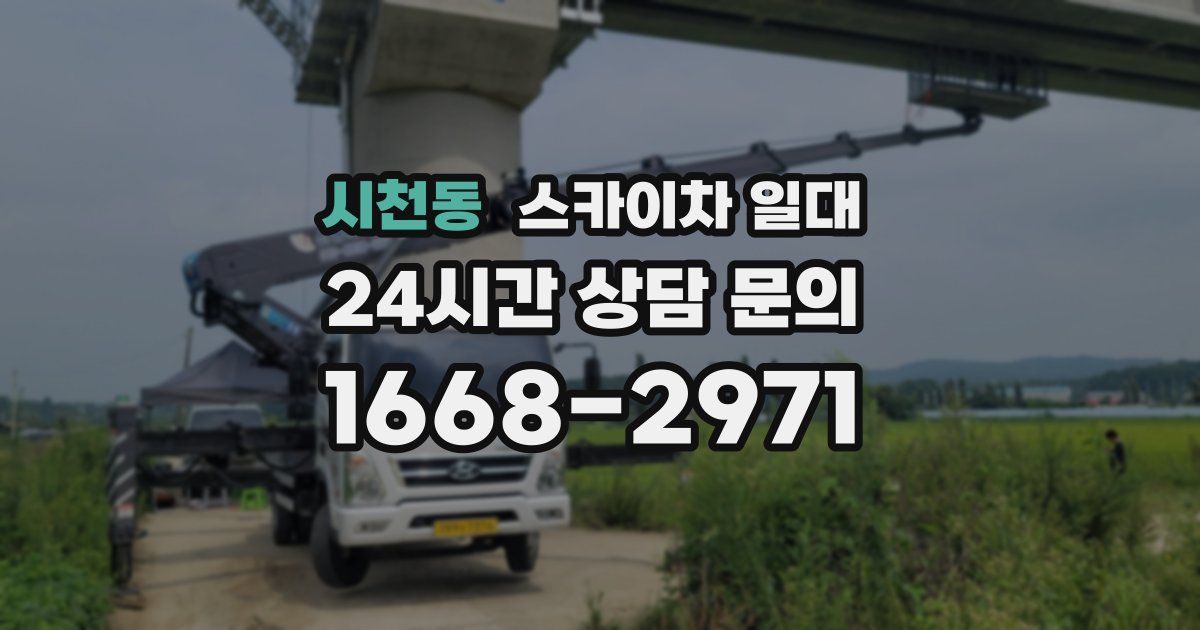 시천동 스카이차 일대