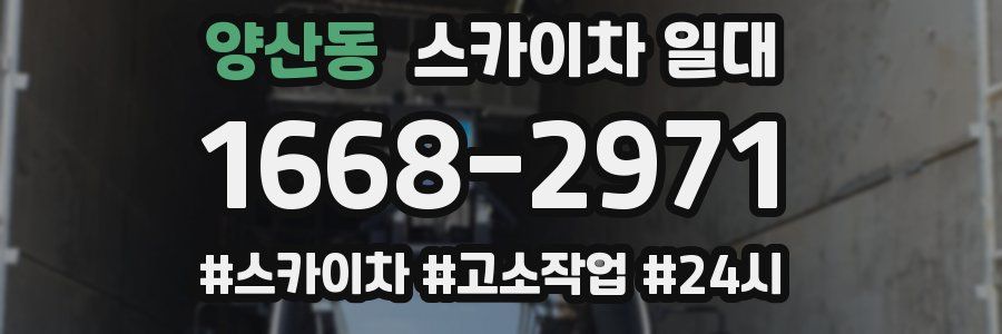 양산동 스카이차 일대