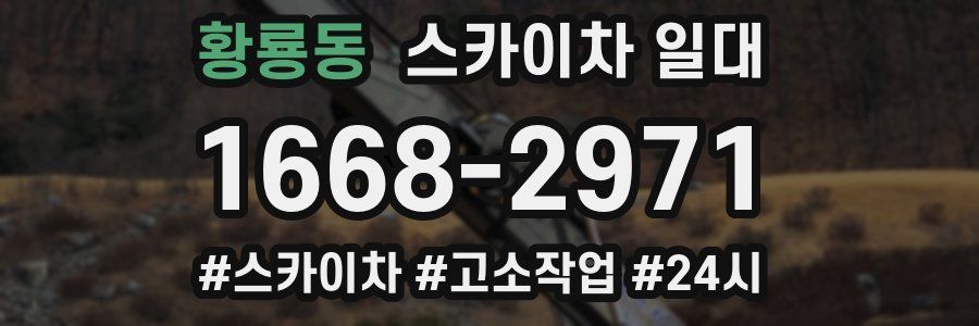 황룡동 스카이차 일대