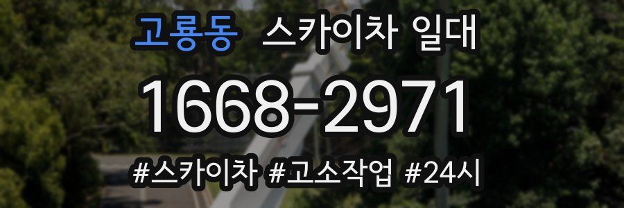고룡동 스카이차 일대