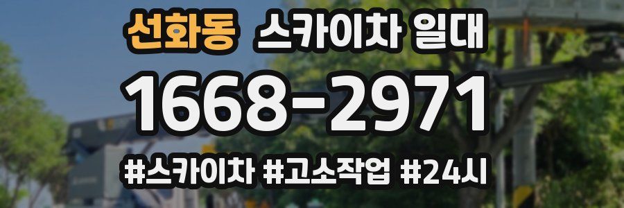 선화동 스카이차 일대