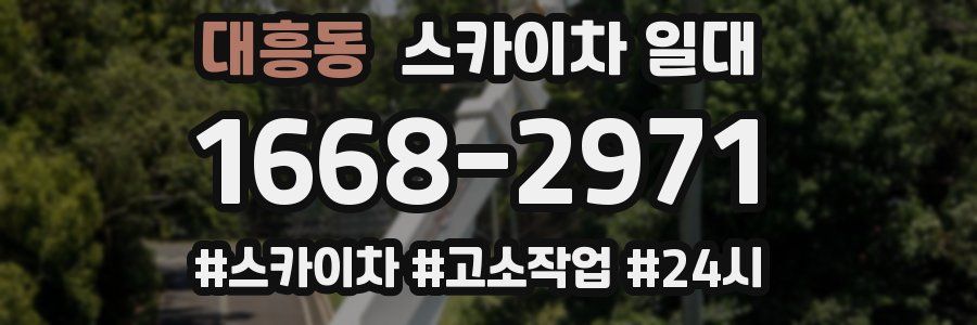 대흥동 스카이차 일대