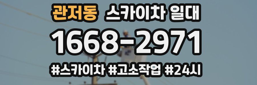 관저동 스카이차 일대