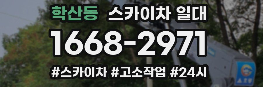 학산동 스카이차 일대