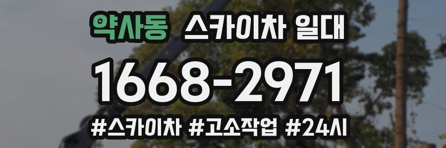 약사동 스카이차 일대