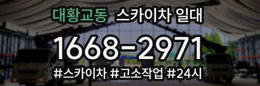 대황교동 스카이차 일대