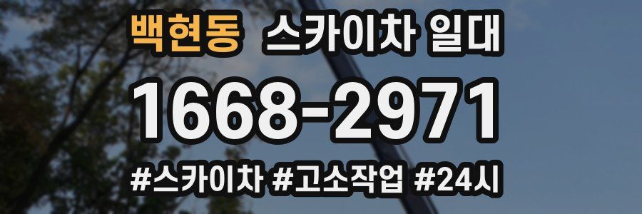 백현동 스카이차 일대