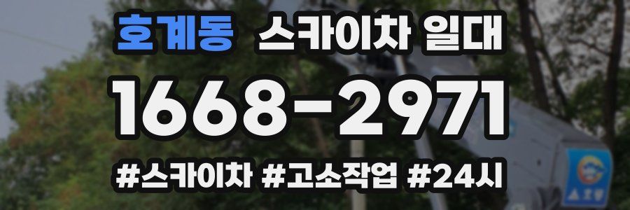 호계동 스카이차 일대