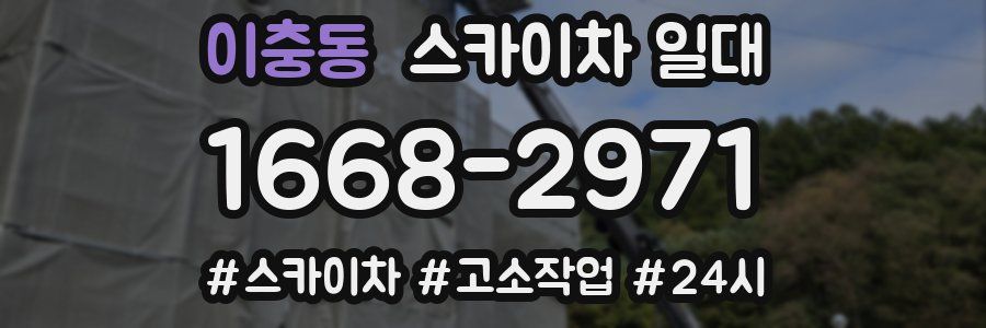 이충동 스카이차 일대
