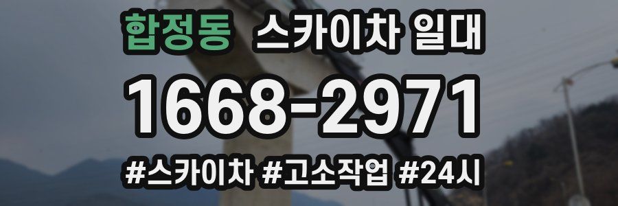 합정동 스카이차 일대