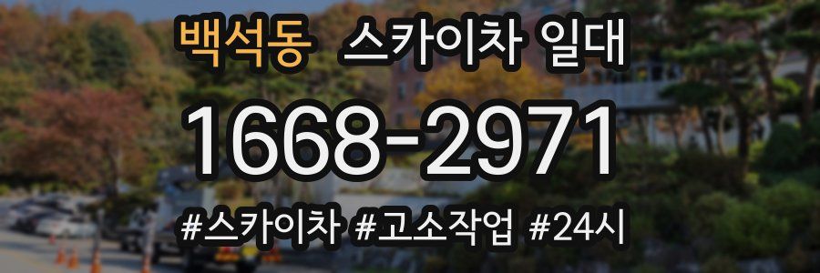 백석동 스카이차 일대