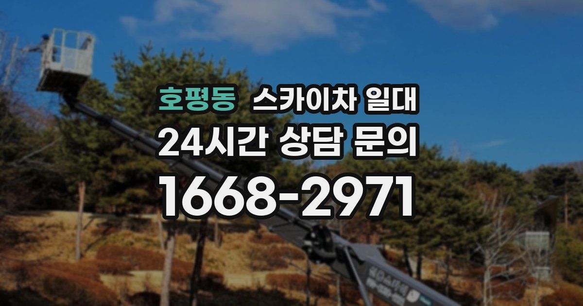 호평동 스카이차 일대