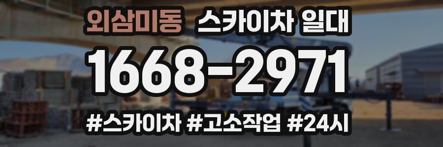외삼미동 스카이차 일대