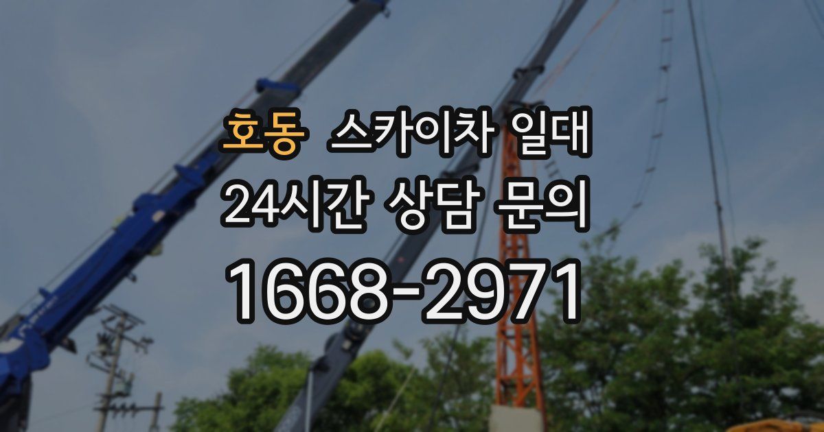 호동 스카이차 일대