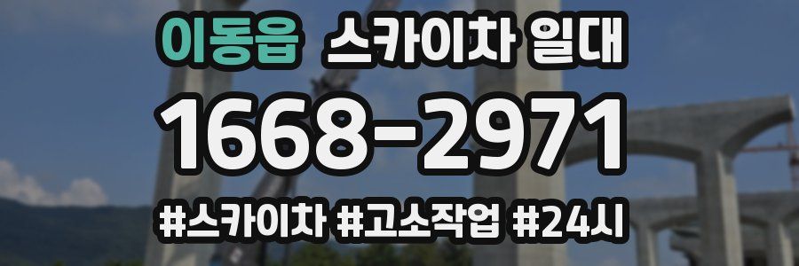 이동읍 스카이차 일대