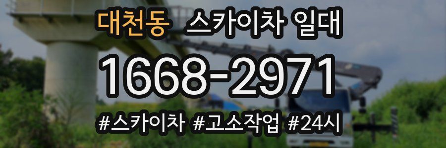 대천동 스카이차 일대