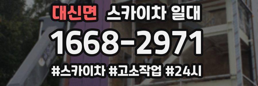 대신면 스카이차 일대