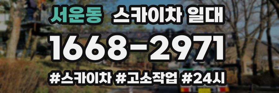 서운동 스카이차 일대