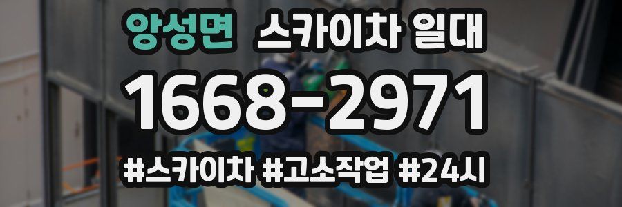 앙성면 스카이차 일대