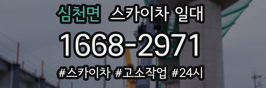 심천면 스카이차 일대