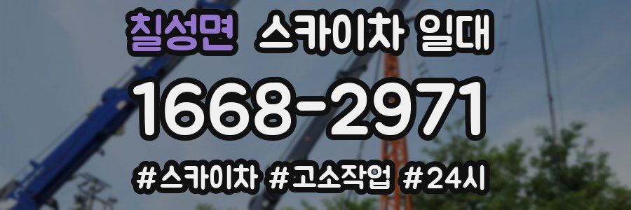 칠성면 스카이차 일대