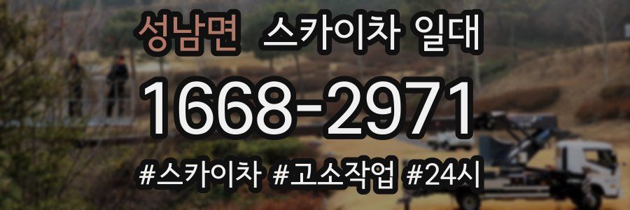 성남면 스카이차 일대