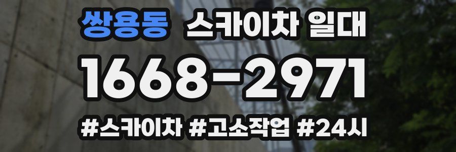 쌍용동 스카이차 일대