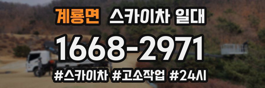 계룡면 스카이차 일대