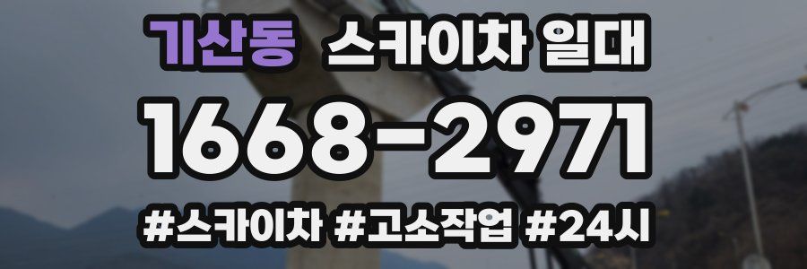 기산동 스카이차 일대