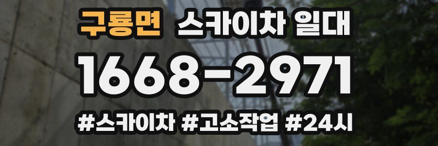 구룡면 스카이차 일대